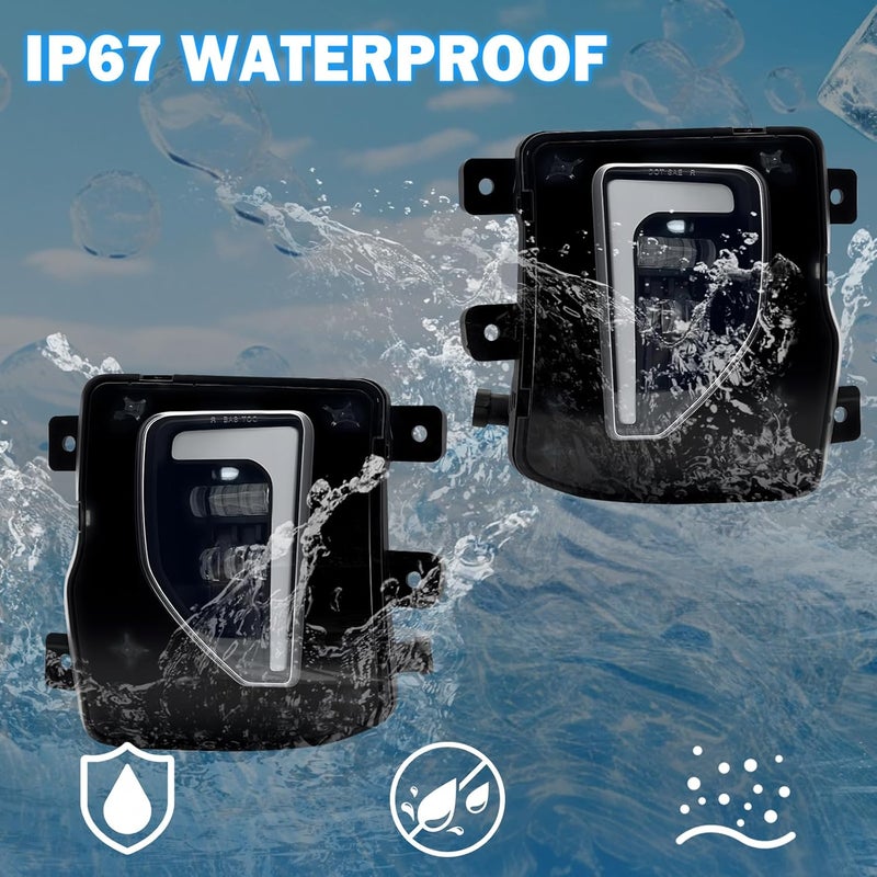 BOXLIGHT LED Fog Lights Assembly w/DRL Compatible With 2016 2017 2018 Chevy Silverado 1500 Front Bumper Driving Fog Lamp Fog Light Kits - Image 4